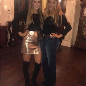 French Connection Metallic Skirt US Sz 2/UK Sz 6